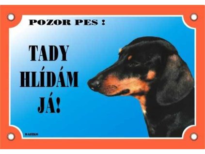 Cedule na vrata Jezevčík hladkosrstý tmavý