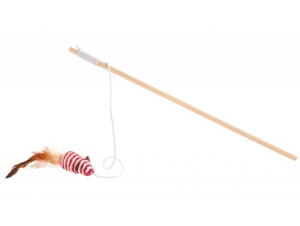 Prut pro kočky myš sisál 39cm