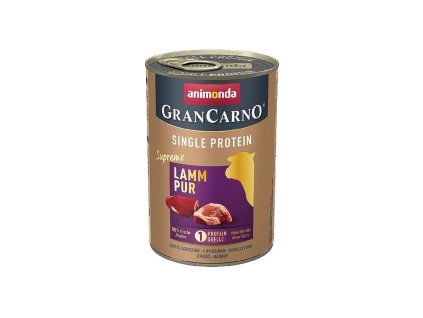 GRANCARNO Single Protein 400 g čisté jehněčí, konzerva pro psy