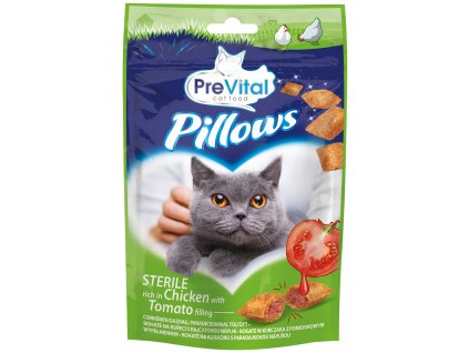 PREVITAL snack kočka polštářky kuře/rajče 60 g