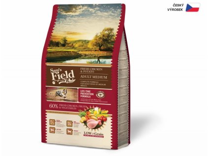 Sam's Field Low Grain Adult Medium Chicken & Potato 2,5kg
