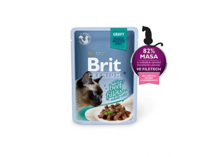 Brit Premium Cat Gravy Fillets With Beef 85g