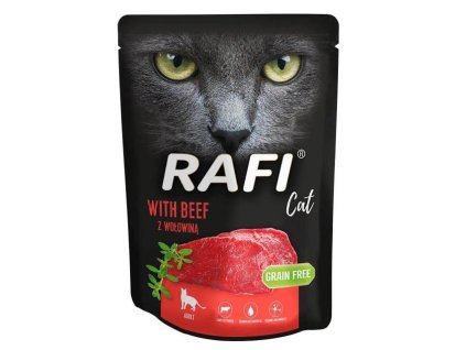 RAFI cat adult kapsička s hovězím 300g