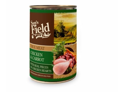 Sam's Field True Chicken Meat & Carrot, superprémiová konzerva, 400 g