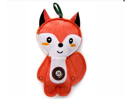 Hračka pro psa liška - pískací z pevné textilní látky 19 cm