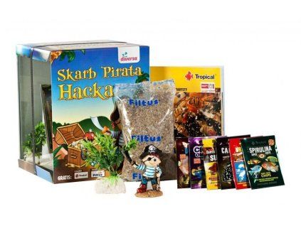 Akvarijní set Pirát - 20x20x25 cm