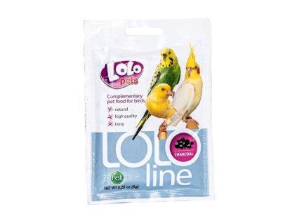 LOLOLINE CHARCOAL - dřevěné uhlí pro ptáky 8 g