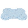 Chladící podložka pro zvířata tvar kost , L 85 x 60 cm, světle modrá