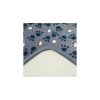 Plyšová podložka TAMMY 70 x 50 cm modrá s packami