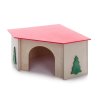 Dřevěný rohový domek pro morčata