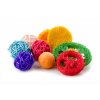 Ratanové koule, dřevěná kulička a lufa houba 4–8,5 cm