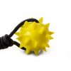 Přetahovadlo z nylonu s TPR míčem s bodlinami 39 cm černo-žluté