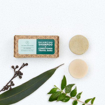 Balancing Shampoo and Conditioner Bars Travel Pack