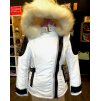Dámská bílá zimní bunda s kožíškem