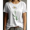 i a l d france tshirt femme col rond fleur white 1