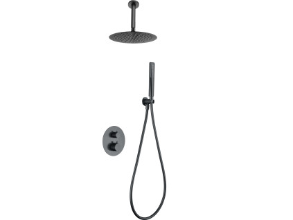 imex salerno termostaticky sprchovy podomitkovy set black gun metal