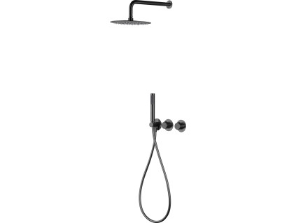 imex assen termostaticky sprchovy podomitkovy set black gun metal
