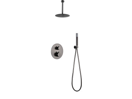 imex tivoli termostaticky sprchovy podomitkovy set black gun metal