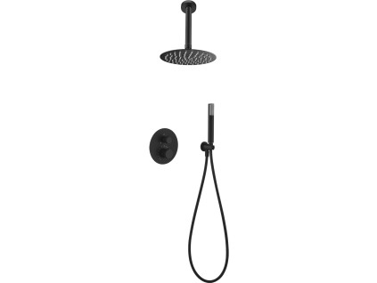 imex top termostaticky sprchovy podomitkovy set cerna matna
