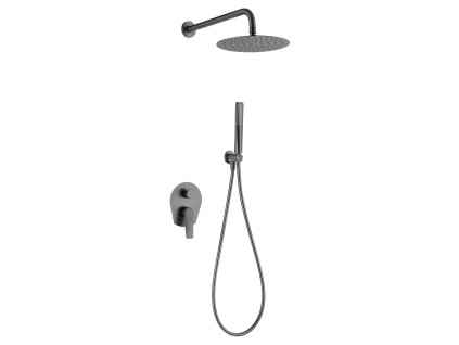 imex delos sprchovy podomitkovy set black gun metal