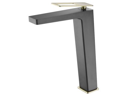 imex suecia umyvadlova baterie vysoka cerna matna zlato