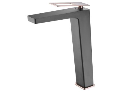 imex suecia umyvadlova baterie vysoka cerna matna ruzove zlato