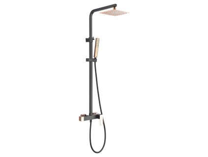 imex suecia dualni sprchovy system cerna matna ruzove zlato