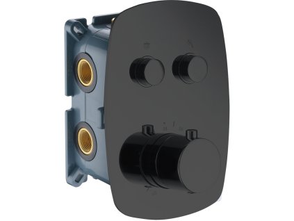 imex 2cestna termostaticka baterie cerna matna