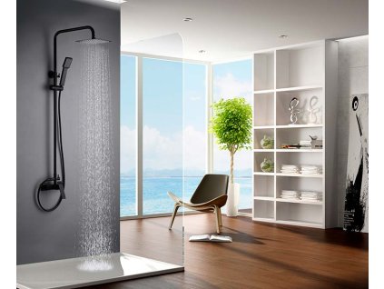 imex art dualni sprchovy system cerna matna