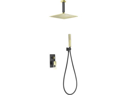 imex estocolmo sprchovy podomitkovy set cerna matna zlato