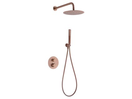 imex napoles termostaticky sprchovy podomitkovy set kartacovane ruzove zlato