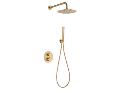 imex napoles termostaticky sprchovy podomitkovy set kartacovane zlato