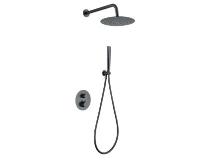 imex napoles termostaticky sprchovy podomitkovy set black gun metal