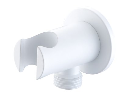 imex obla rohova pripojka s drzakem rucni sprchy bila matna