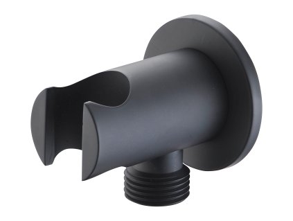 imex obla rohova pripojka s drzakem rucni sprchy cerna matna