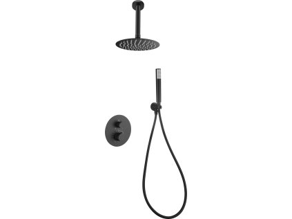 imex piamonte termostaticky sprchovy podomitkovy set cerna matna