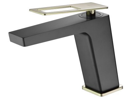 imex suecia umyvadlova baterie cerna matna zlato