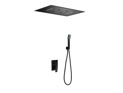 imex sumatra hlavovy sprchovy podomitkovy set s ramem cerna matna