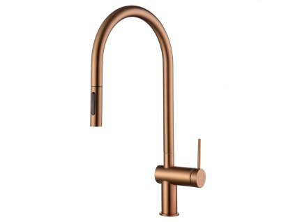 imex berna kuchynska baterie s vytahovaci sprskou kartacovane ruzove zlato