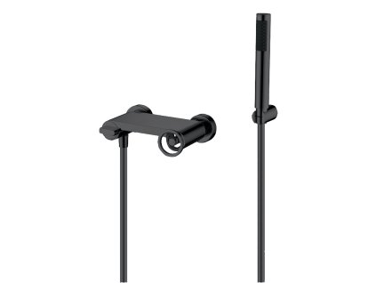 imex olimpo sprchova baterie set hadice drzak rucni sprcha cerna matna