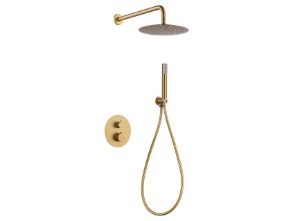 imex line termostaticky sprchovy podomitkovy set kartacovane zlato