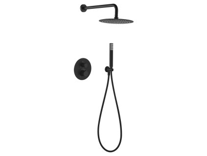 imex line termostaticky sprchovy podomitkovy set cerna matna