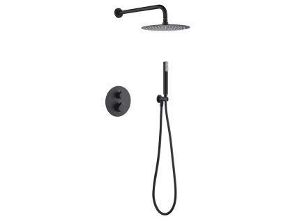 imex monza termostaticky sprchovy podomitkovy set cerna matna