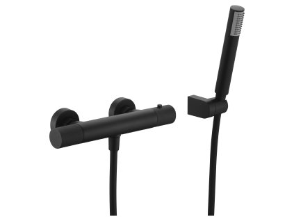 imex line termostaticka sprchova baterie set hadice drzak rucni sprcha cerna matna