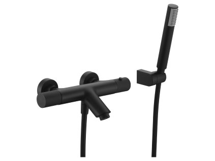 imex line termostaticka vanova baterie set hadice drzak rucni sprcha cerna matna