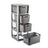 2709 2 komoda rattan 4 kosiky antracit