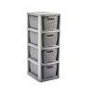 2709 3 komoda rattan 4 kosiky antracit