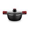 cacerola 20 cm alta premiere negro rojo bra