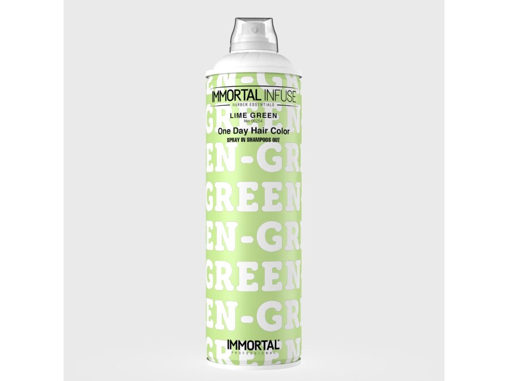 Immortal NYC Infuse One Day Hair Color Lime Green barevný sprej na vlasy světle zelená 200 ml
