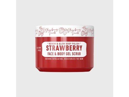 Immortal Infuse Strawberry Face & Body Gel Scrub čisticí peeling na obličej a tělo 300 ml